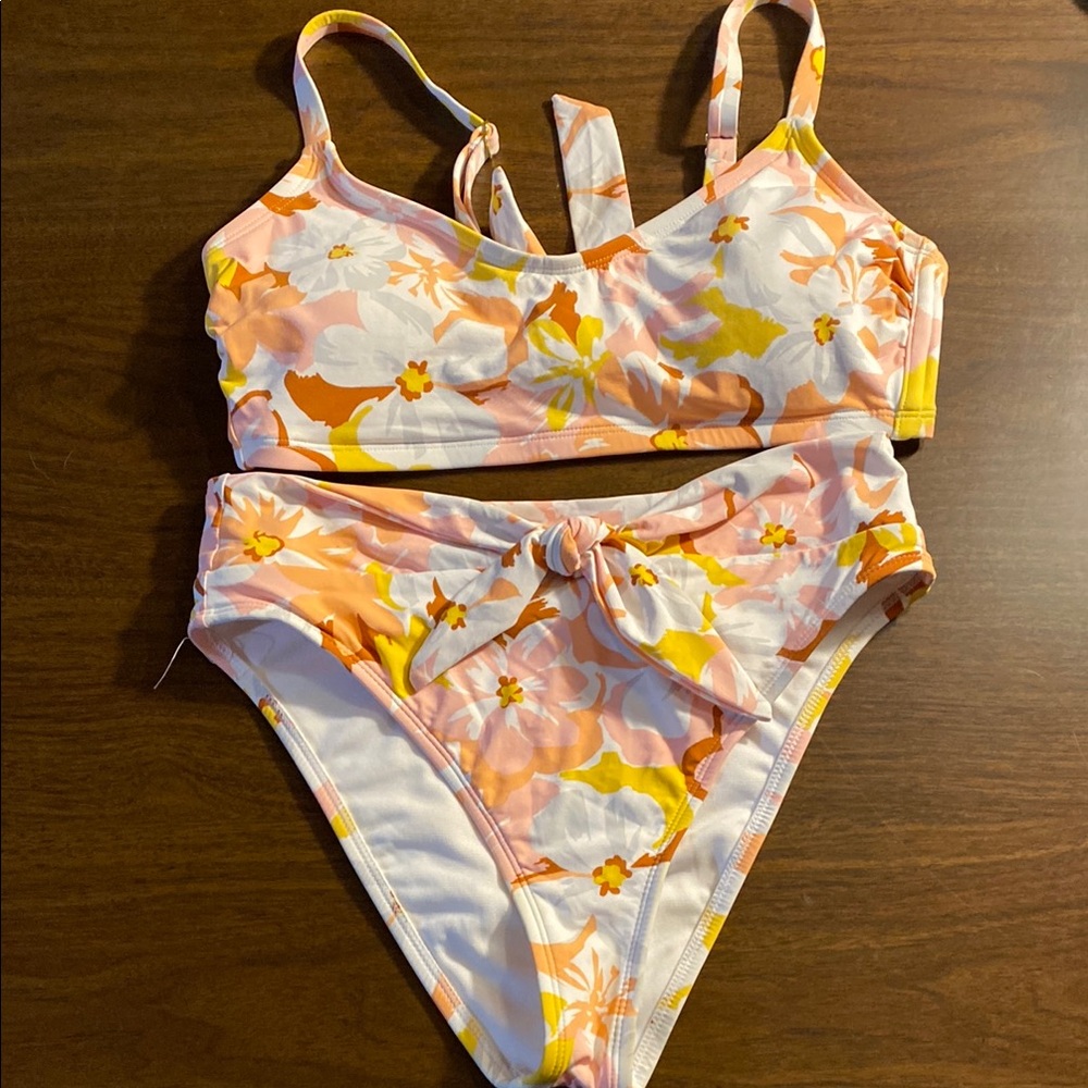 Floral Bikini Pink and Yellow